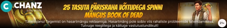 Chanz kasiinos konto loomisel 25 sissemakse tasuta spinni mängus Book of Dead