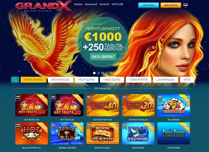 GrandX Casino Website