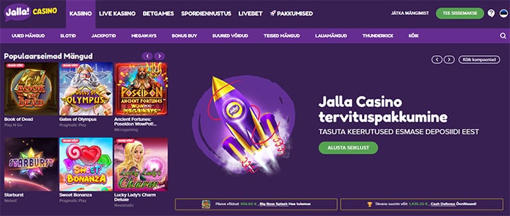 Jalla Casino game selection