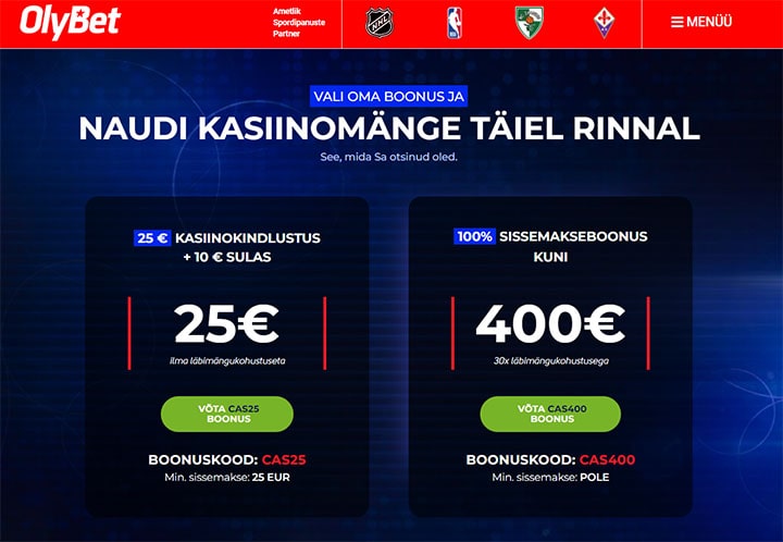 Choose the right OlyBet casino welcome bonus for you